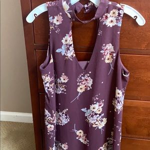 Purple floral dress